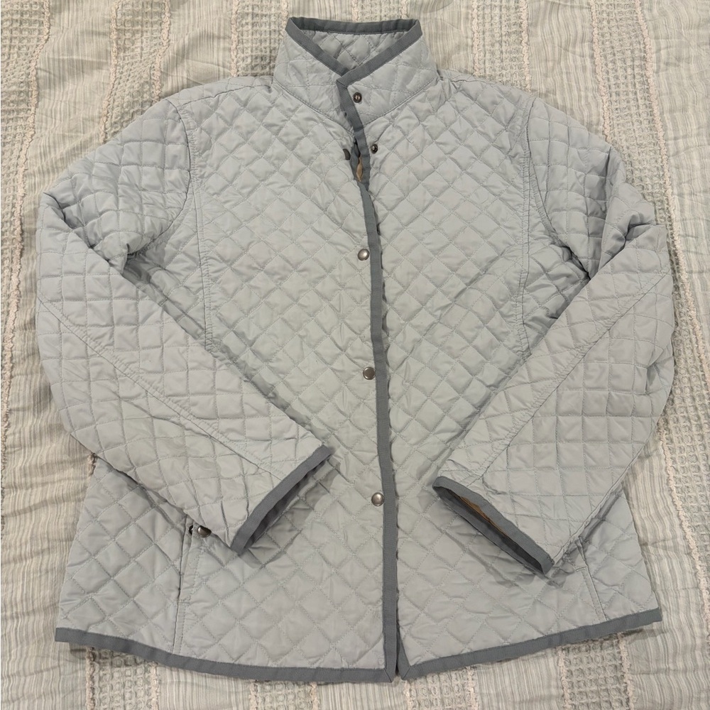 Sigrid Olsen Sport Women’s Quilted Snap Front Jacket Light Blue Size M